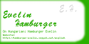 evelin hamburger business card